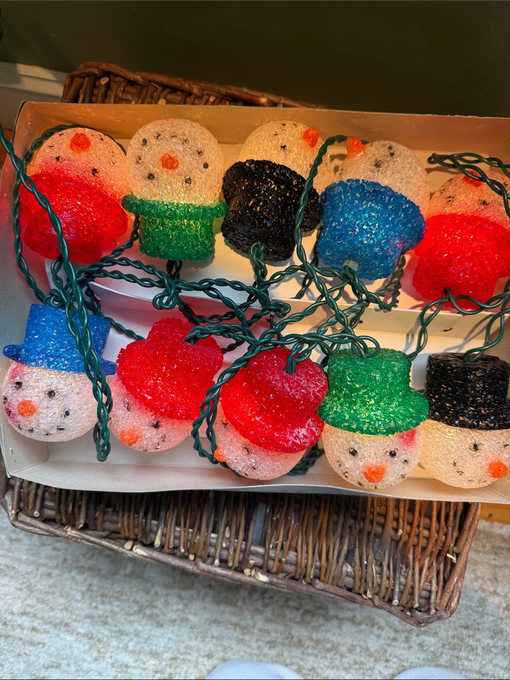 Snowman string lights - Picture 3 of 8